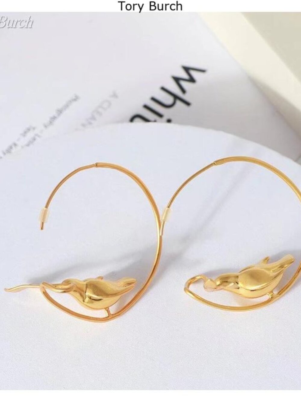 Tory Burch matte gold earrings